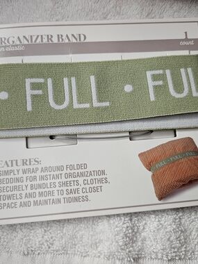 2 Pack Of FULL Elastic Sheet Organizer Bands in Sage Green - Bedding Accessories
